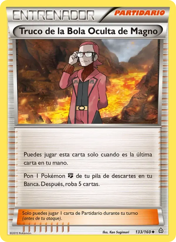 Truco de la Bola Oculta de Magno — Duelos Primigenios 133 Spanish Pokémon card