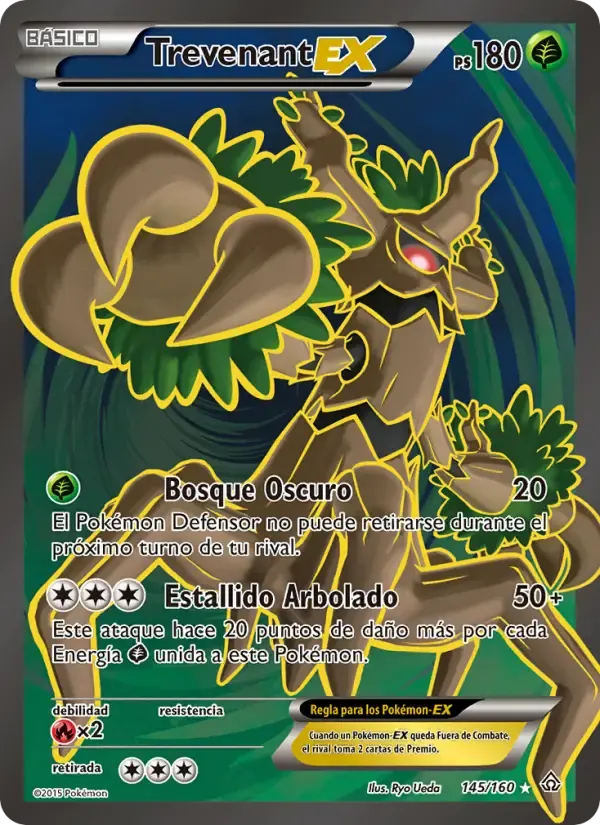 Trevenant EX — Duelos Primigenios 145 Spanish Pokémon card