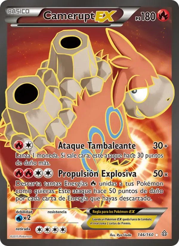 Camerupt EX — Duelos Primigenios 146 Spanish Pokémon card