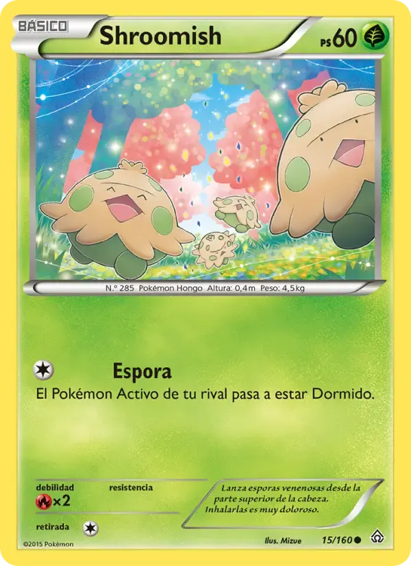 Shroomish — Duelos Primigenios 15 Spanish Pokémon card