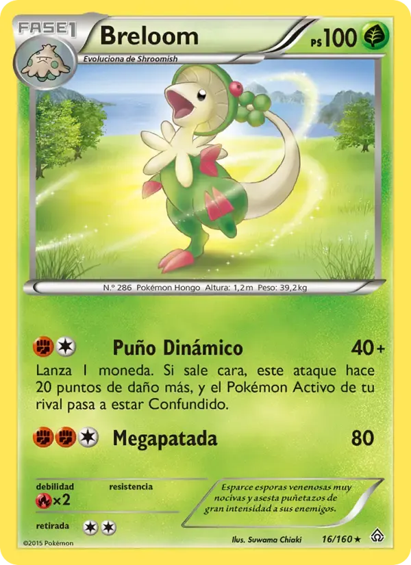 Breloom — Duelos Primigenios 16 Spanish Pokémon card