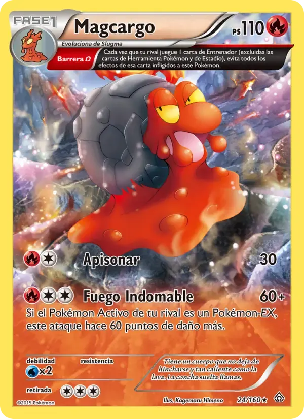 Magcargo — Duelos Primigenios 24 Spanish Pokémon card