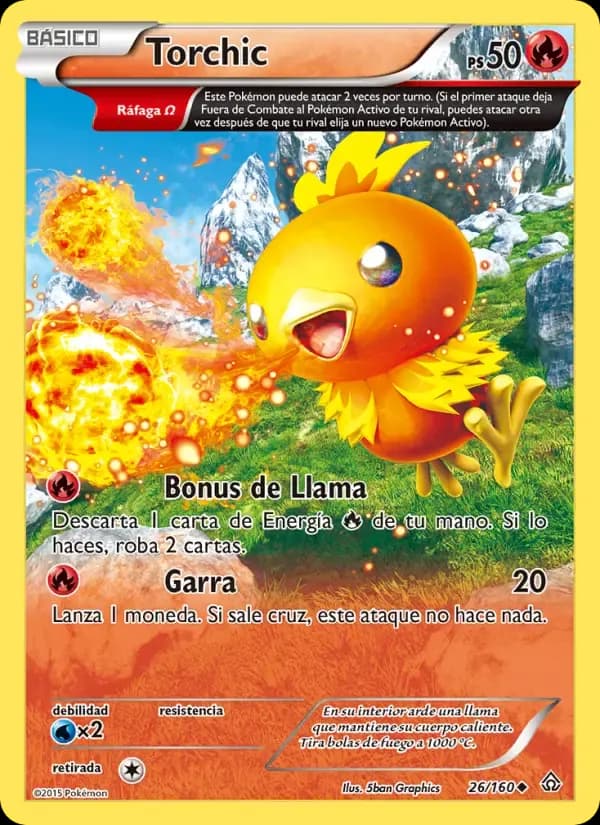 Torchic — Duelos Primigenios 26 Spanish Pokémon card