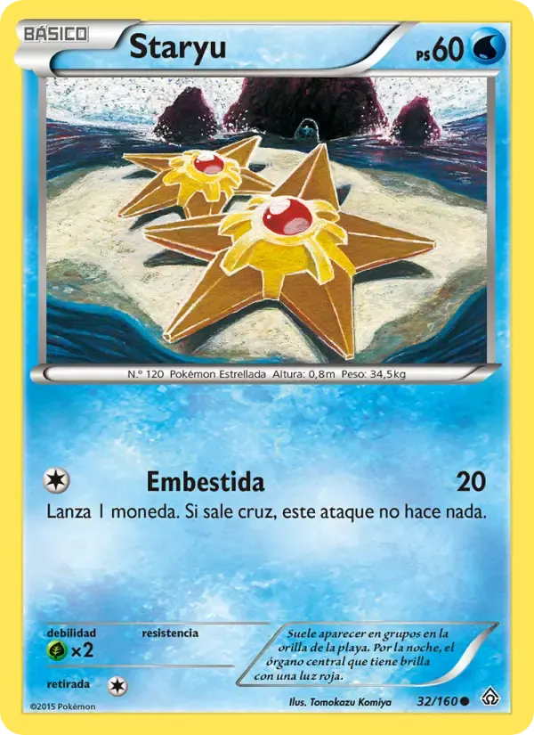 Staryu — Duelos Primigenios 32 Spanish Pokémon card