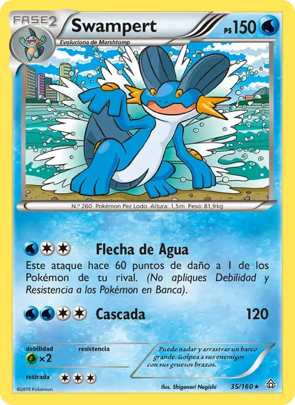 Swampert — Duelos Primigenios 35 Spanish Pokémon card