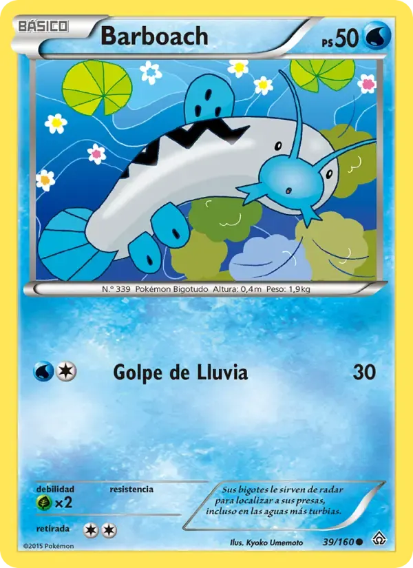 Barboach — Duelos Primigenios 39 Spanish Pokémon card