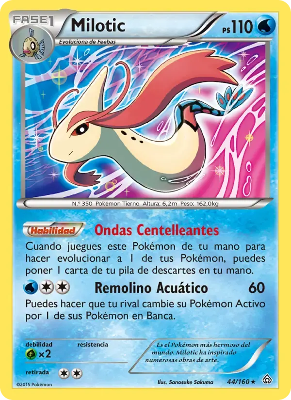 Milotic — Duelos Primigenios 44 Spanish Pokémon card