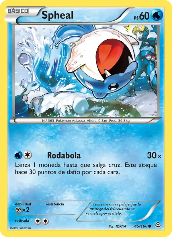Spheal — Duelos Primigenios 45 Spanish Pokémon card