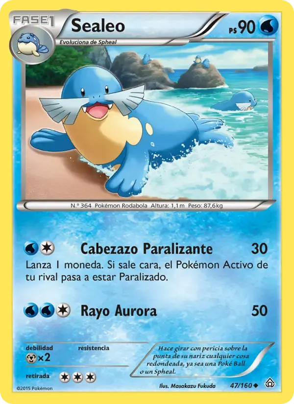 Sealeo — Duelos Primigenios 47 Spanish Pokémon card