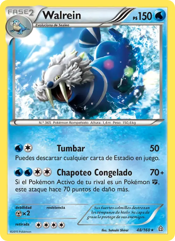 Walrein — Duelos Primigenios 48 Spanish Pokémon card