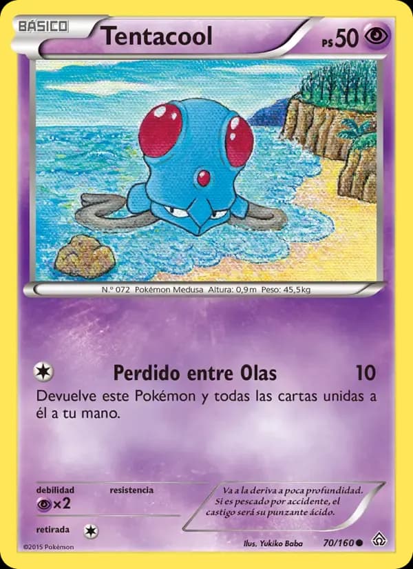 Tentacool — Duelos Primigenios 70 Spanish Pokémon card