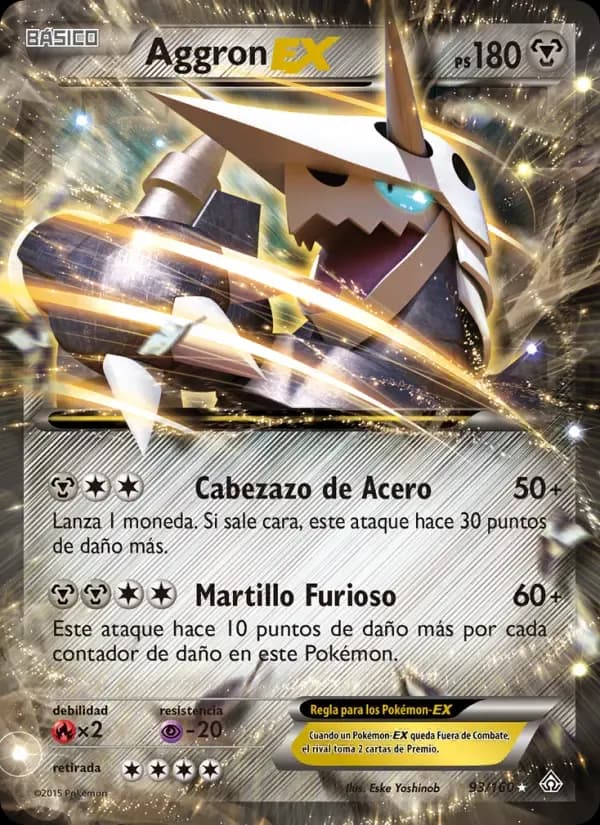 Aggron EX — Duelos Primigenios 93 Spanish Pokémon card