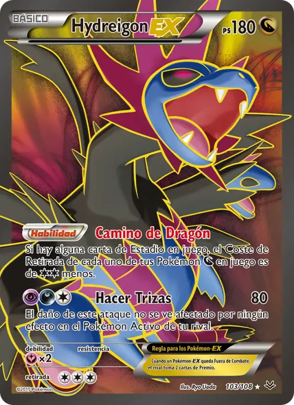 Hydreigon EX — Cielos Rugientes 103 Spanish Pokémon card