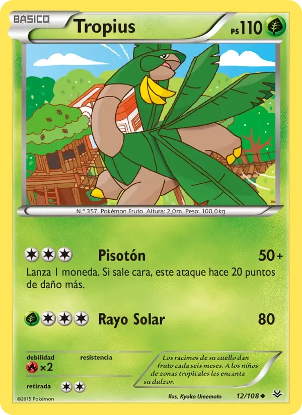Tropius — Cielos Rugientes 12 Spanish Pokémon card