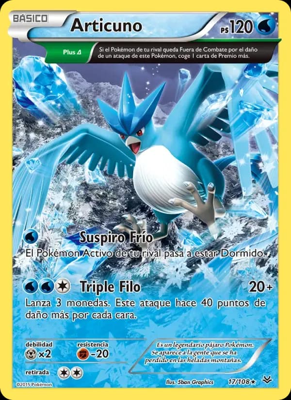 Articuno — Cielos Rugientes 17 Spanish Pokémon card