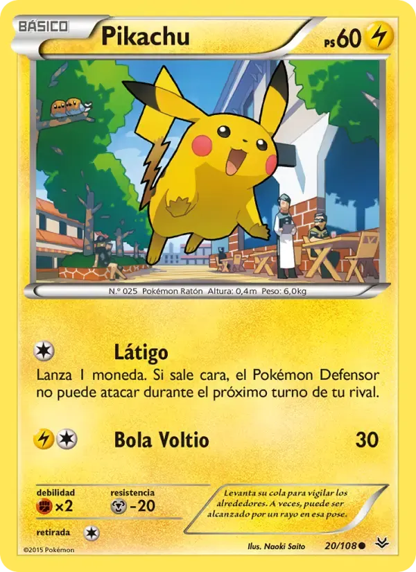 Pikachu — Cielos Rugientes 20 Spanish Pokémon card