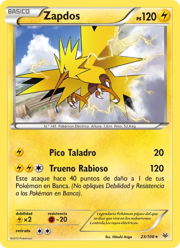 Zapdos — Cielos Rugientes 23 Spanish Pokémon card