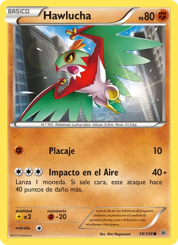 Hawlucha — Cielos Rugientes 39 Spanish Pokémon card