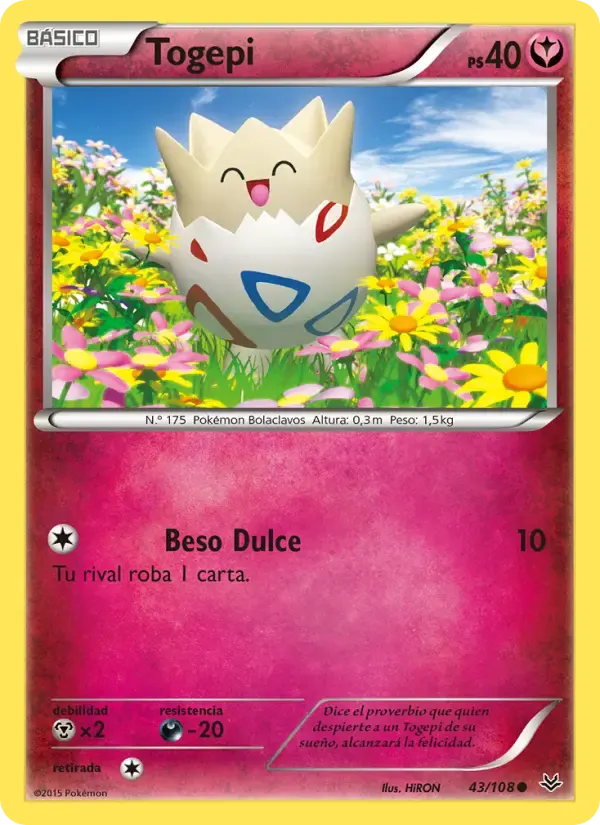 Togepi — Cielos Rugientes 43 Spanish Pokémon card