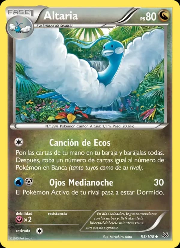 Altaria — Cielos Rugientes 53 Spanish Pokémon card
