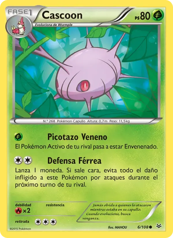Cascoon — Cielos Rugientes 6 Spanish Pokémon card