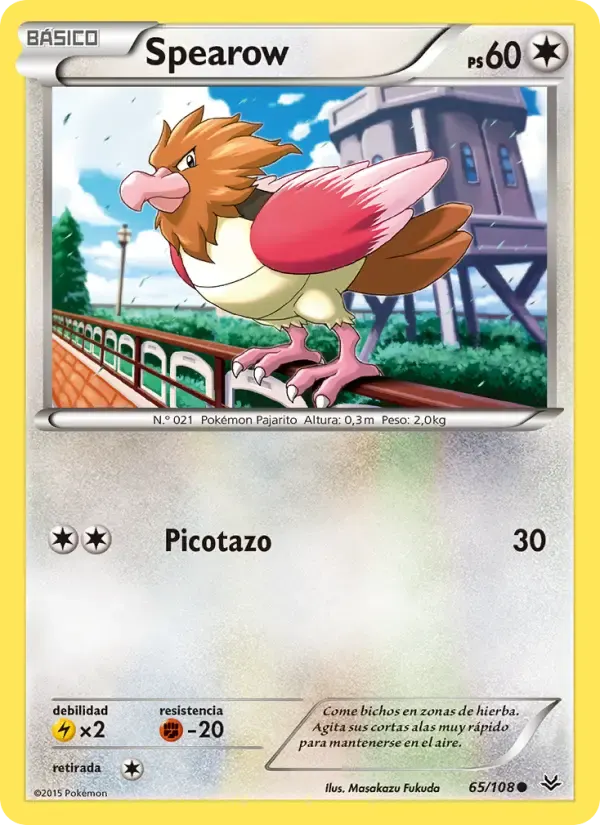 Spearow — Cielos Rugientes 65 Spanish Pokémon card