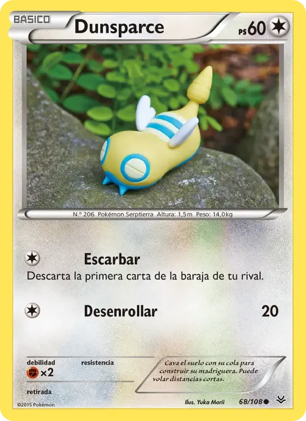 Dunsparce — Cielos Rugientes 68 Spanish Pokémon card