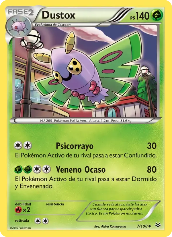 Dustox — Cielos Rugientes 7 Spanish Pokémon card