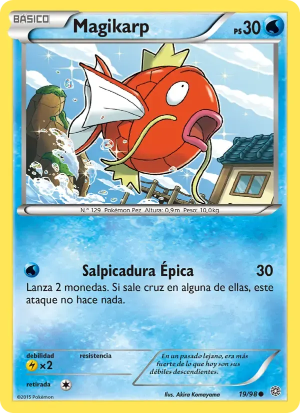 Magikarp — Antiguos Orígenes 19 Spanish Pokémon card