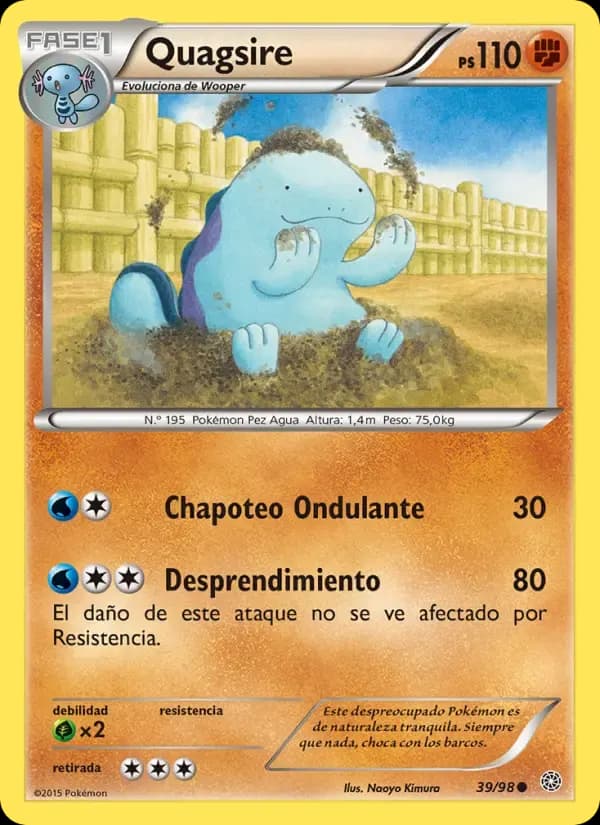 Quagsire — Antiguos Orígenes 39 Spanish Pokémon card