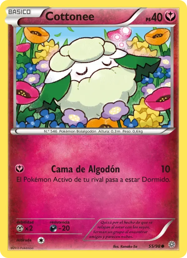 Cottonee — Antiguos Orígenes 55 Spanish Pokémon card