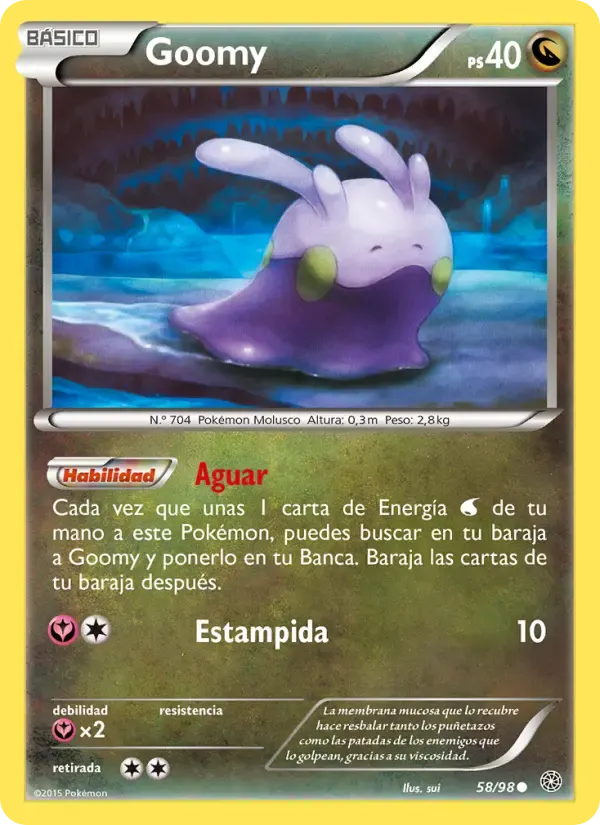 Goomy — Antiguos Orígenes 58 Spanish Pokémon card