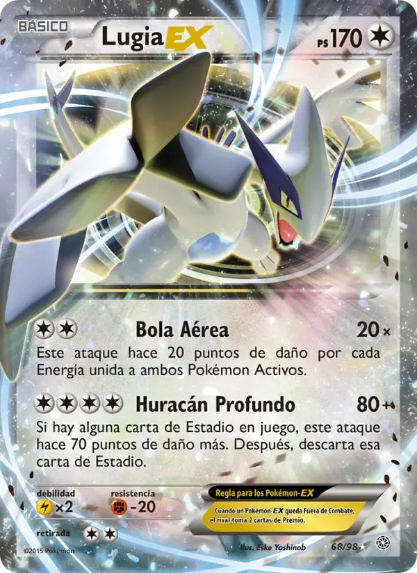 Lugia EX — Antiguos Orígenes 68 Spanish Pokémon card