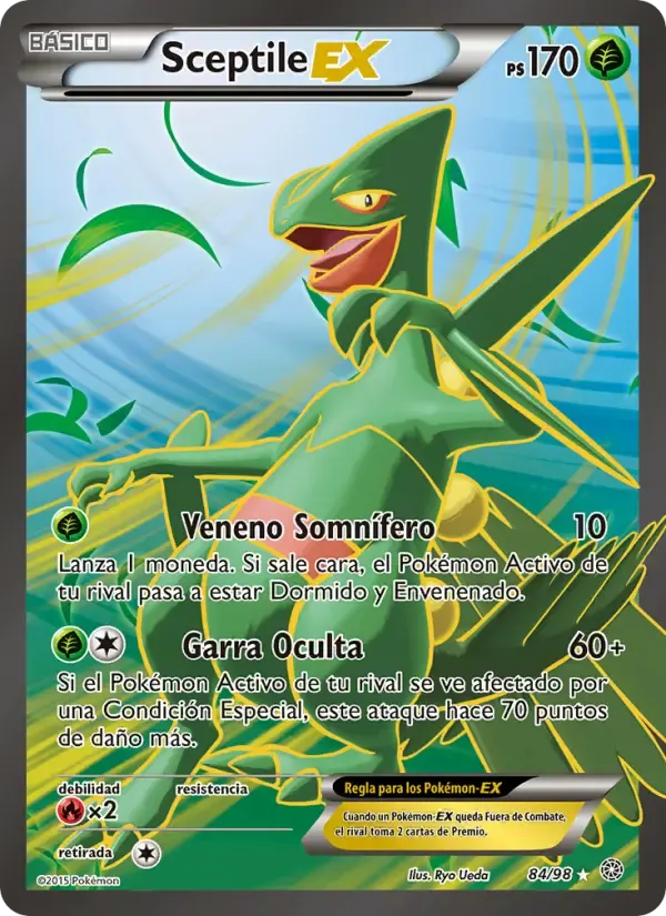 Sceptile EX — Antiguos Orígenes 84 Spanish Pokémon card