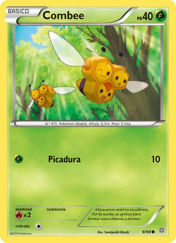 Combee — Antiguos Orígenes 9 Spanish Pokémon card