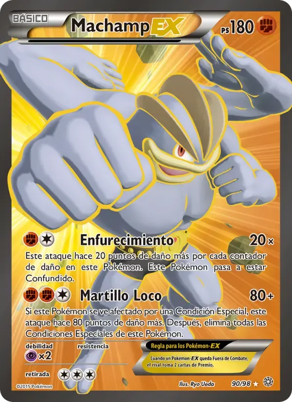 Machamp EX — Antiguos Orígenes 90 Spanish Pokémon card