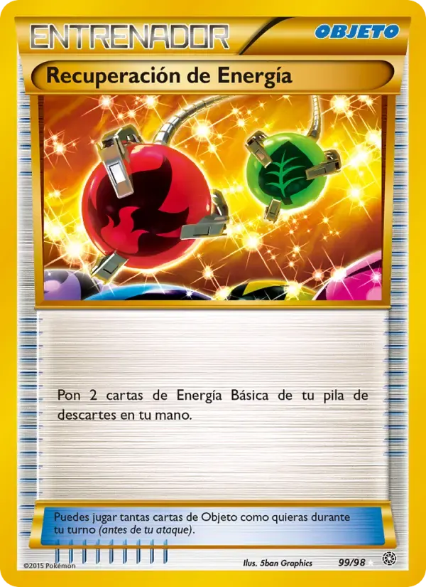 Recuperación de Energía — Antiguos Orígenes 99 Spanish Pokémon card