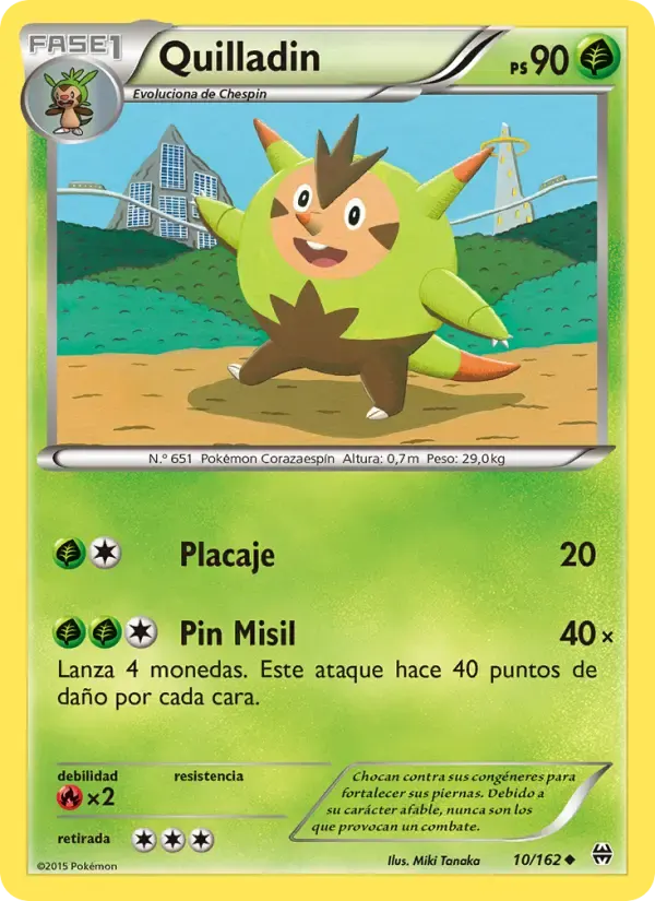 Quilladin — Turbo Impulso 10 Spanish Pokémon card