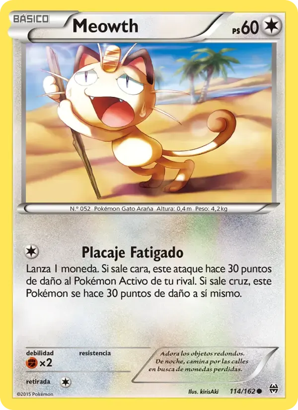 Meowth — Turbo Impulso 114 Spanish Pokémon card