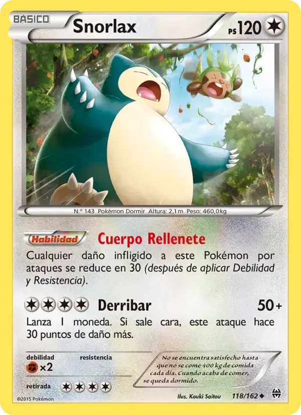 Snorlax — Turbo Impulso 118 Spanish Pokémon card