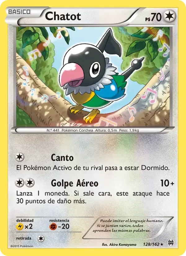 Chatot — Turbo Impulso 128 Spanish Pokémon card