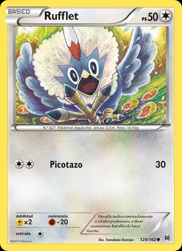 Rufflet — Turbo Impulso 129 Spanish Pokémon card
