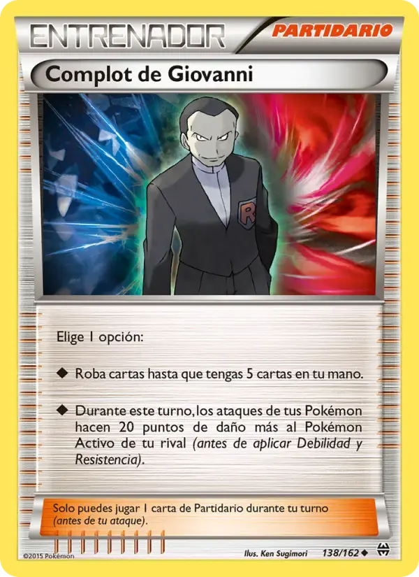 Complot de Giovanni — Turbo Impulso 138 Spanish Pokémon card