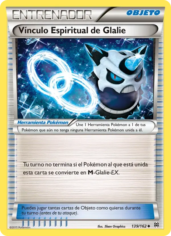 Vínculo Espiritual de Glalie — Turbo Impulso 139 Spanish Pokémon card