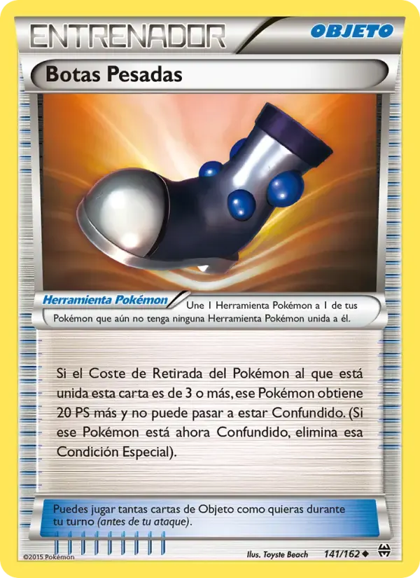 Botas Pesadas — Turbo Impulso 141 Spanish Pokémon card