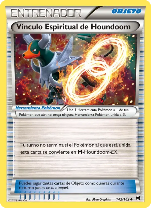 Vínculo Espiritual de Houndoom — Turbo Impulso 142 Spanish Pokémon card