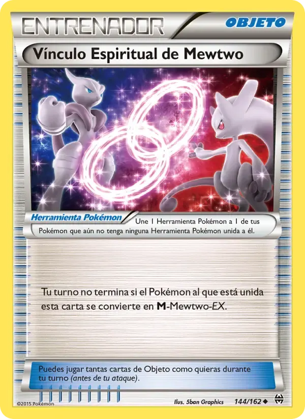Vínculo Espiritual de Mewtwo — Turbo Impulso 144 Spanish Pokémon card