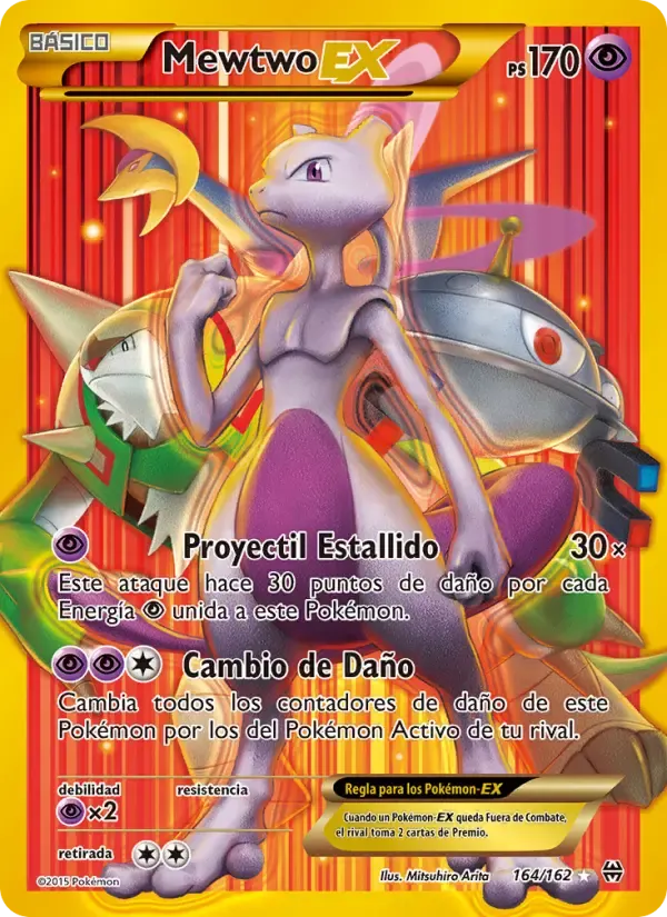 Mewtwo EX — Turbo Impulso 164 Spanish Pokémon card