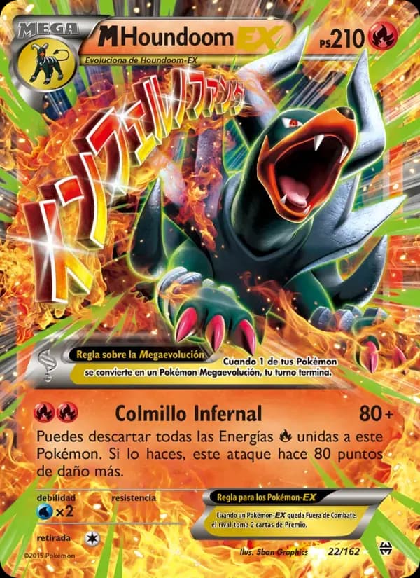 M-Houndoom EX — Turbo Impulso 22 Spanish Pokémon card