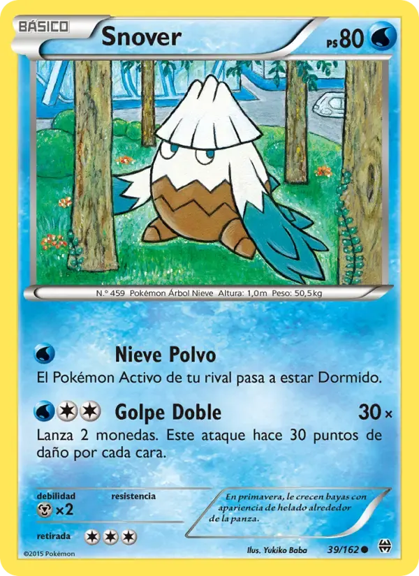 Snover — Turbo Impulso 39 Spanish Pokémon card
